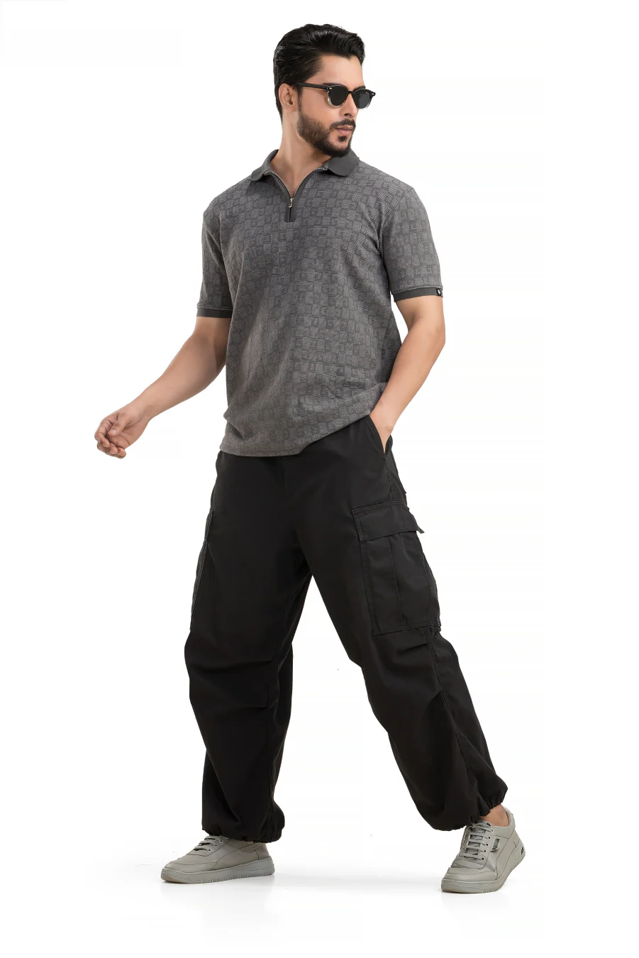 Apex Dark Grey Half Sleeves Polo T-Shirts - Image 5