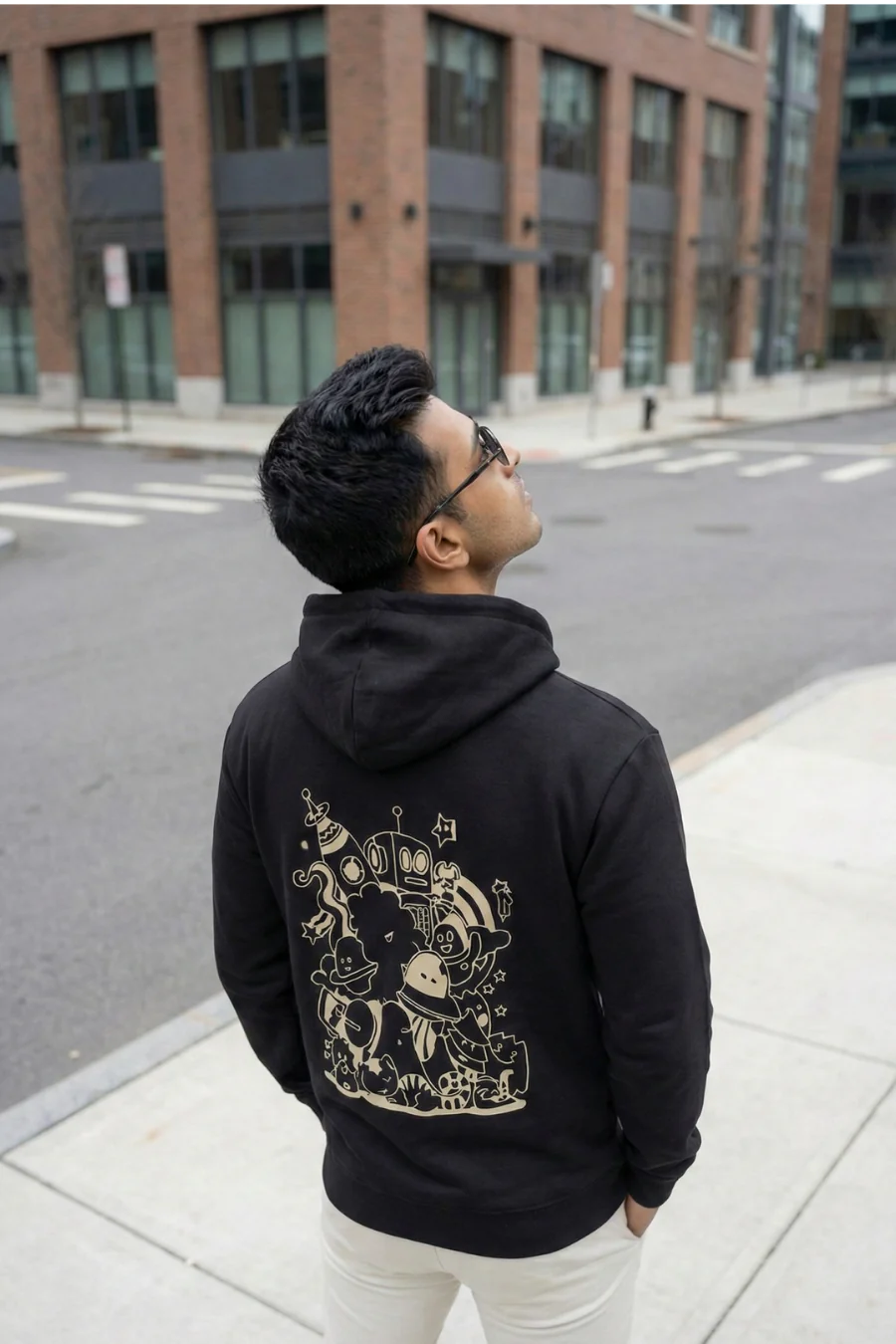 Astro Mania Black Printed Full Sleeves Unisex Hoodie - Image 5