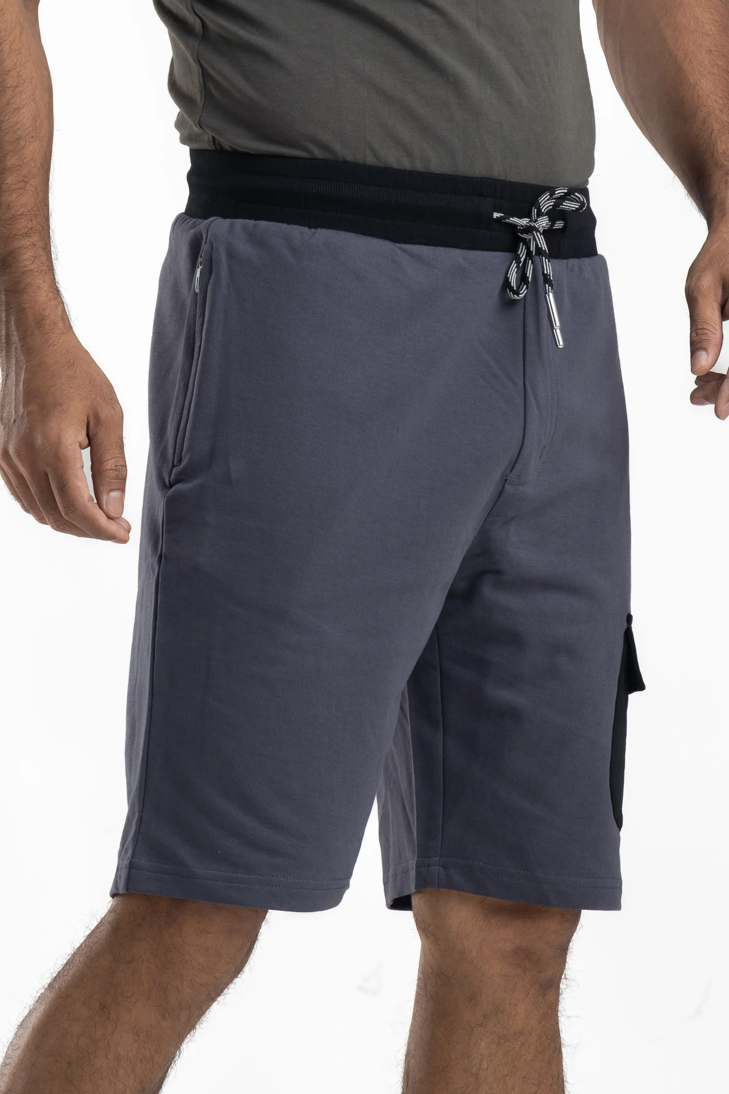 Blissful Gray Men's Cotton Shorts - Image 3
