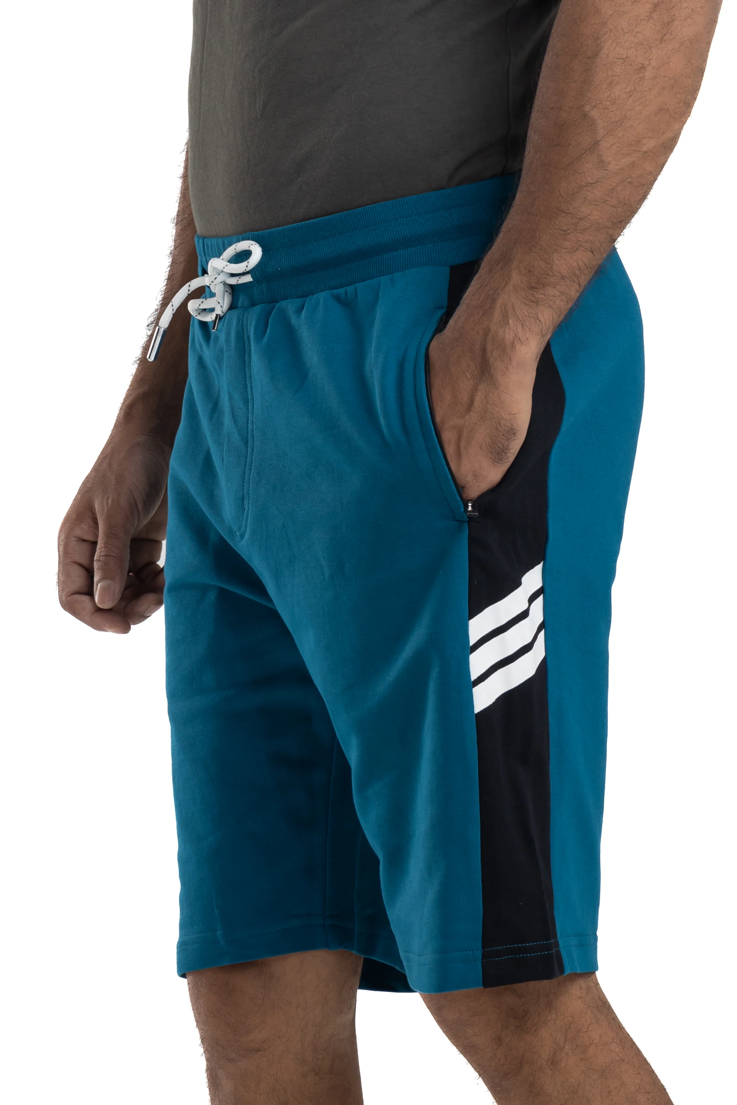 Easy Breezy Coral Blue Men's Cotton Shorts - Image 3