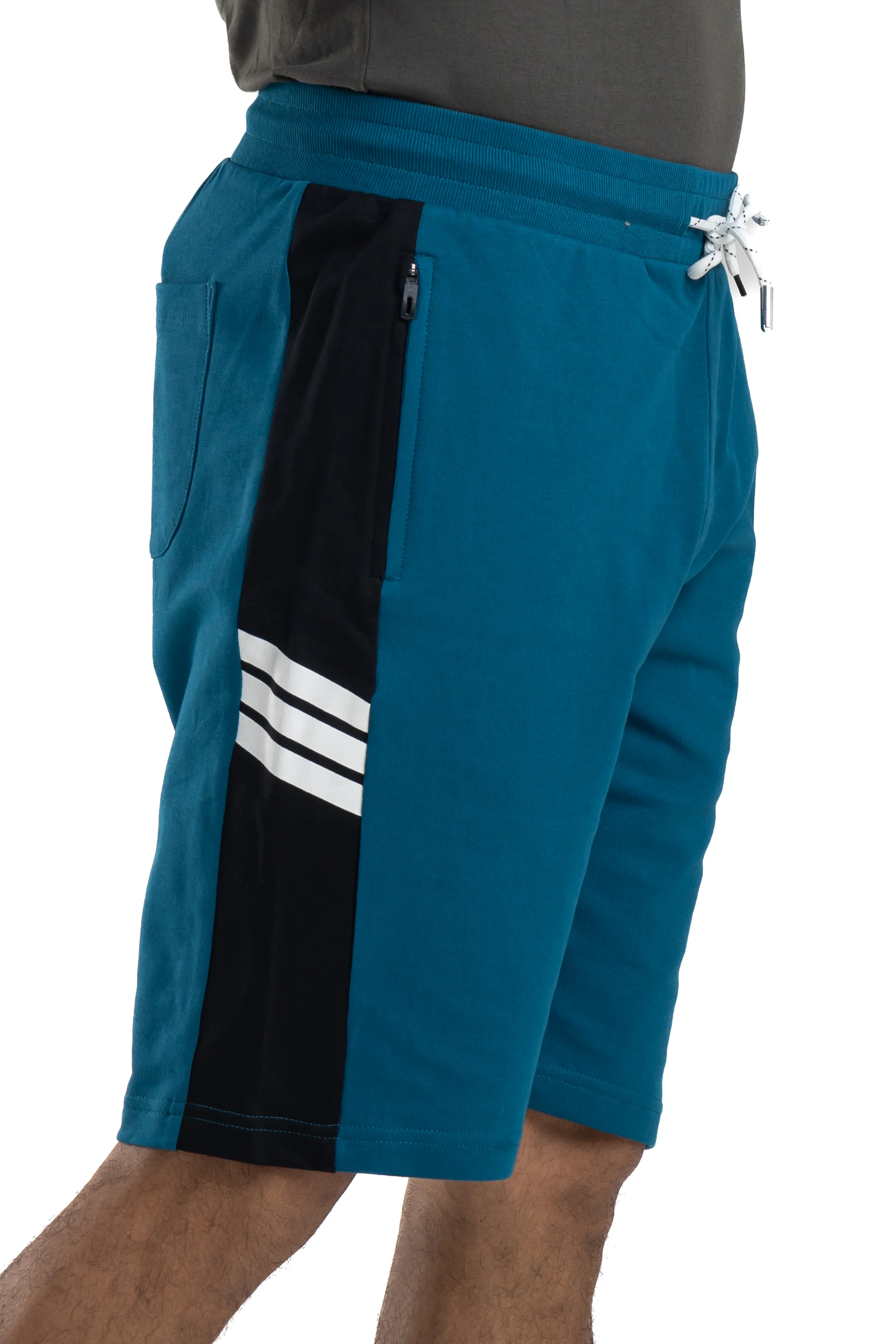 Easy Breezy Coral Blue Men's Cotton Shorts - Image 4