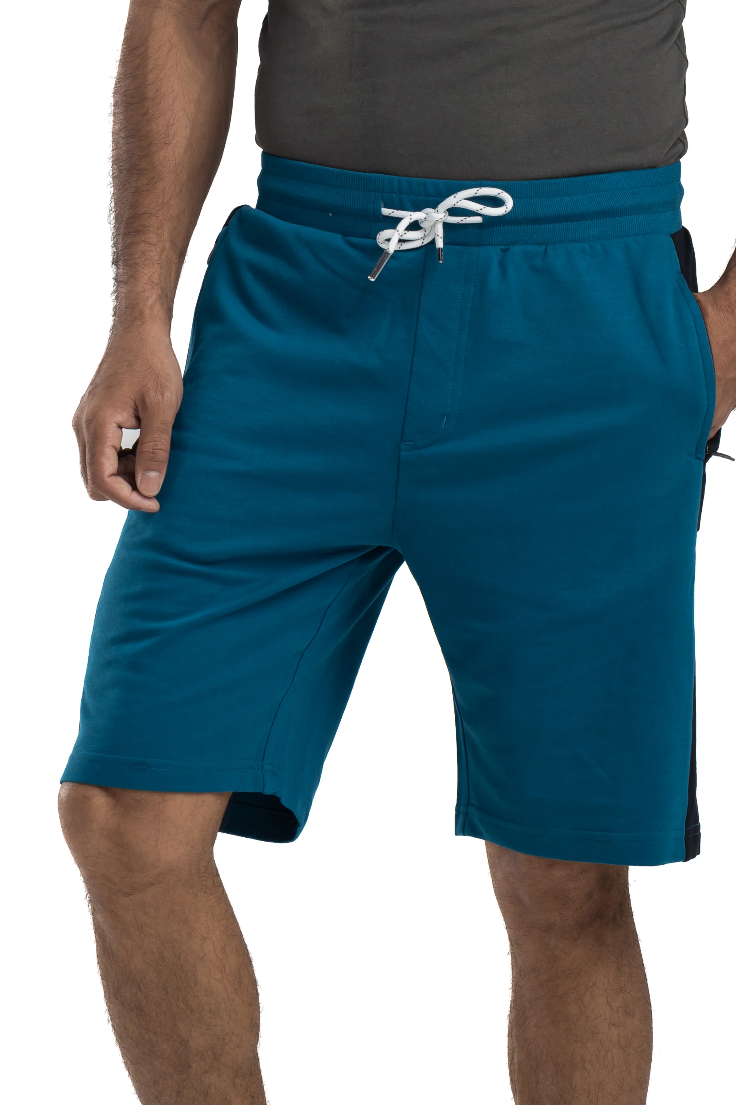 Easy Breezy Coral Blue Men's Cotton Shorts - Image 6