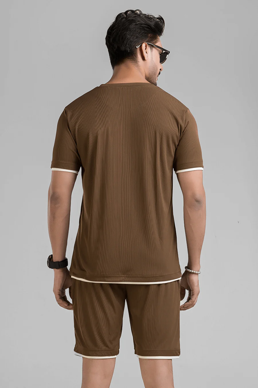 Core Ribbed Brown Co-Ord Set - Image 3