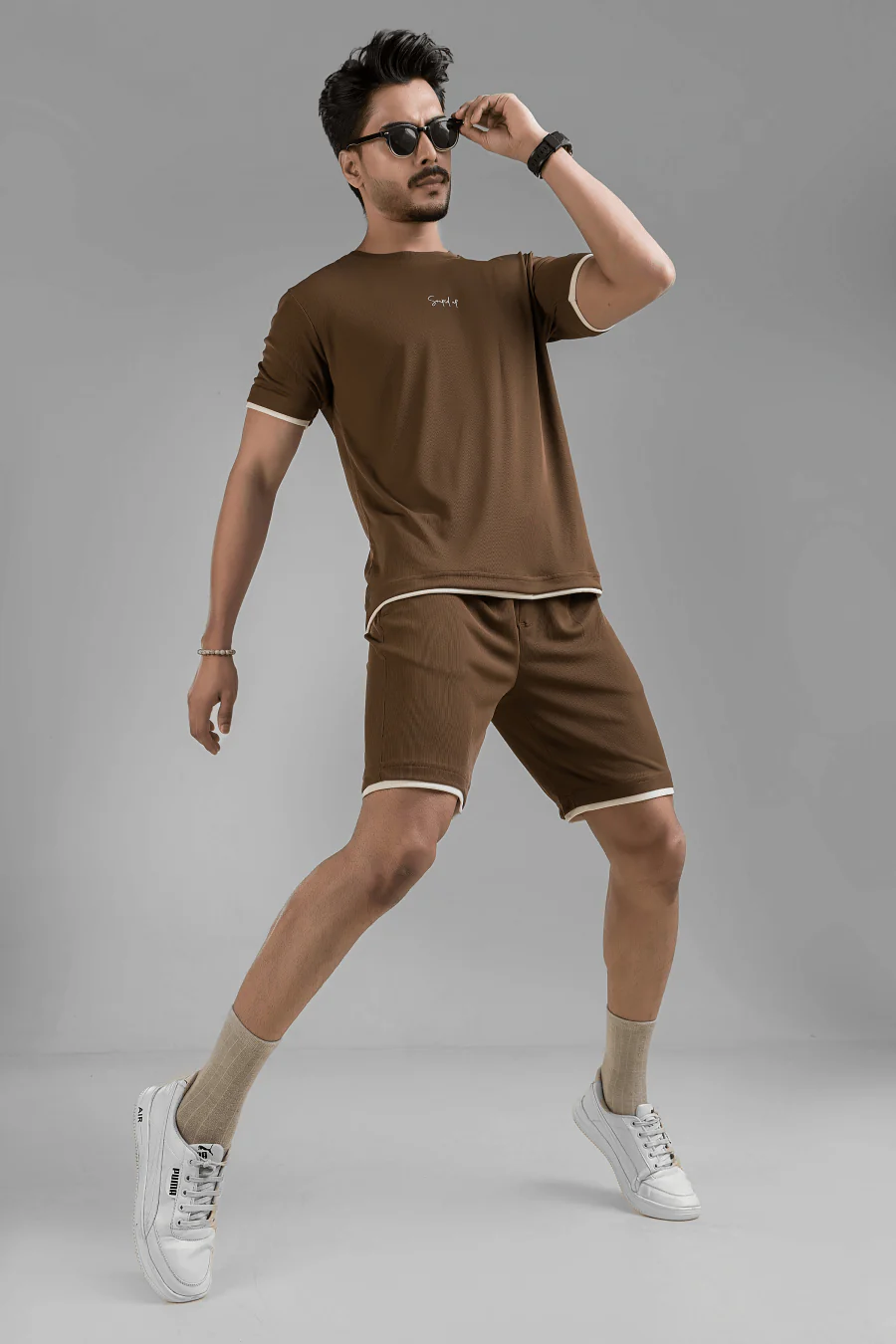 Core Ribbed Brown Co-Ord Set - Image 6