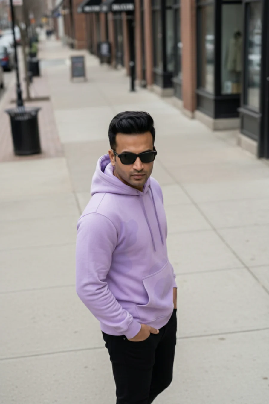 Dreamy Clouds Lavender All Over Printed Full Sleeves Unisex Hoodie - Image 4