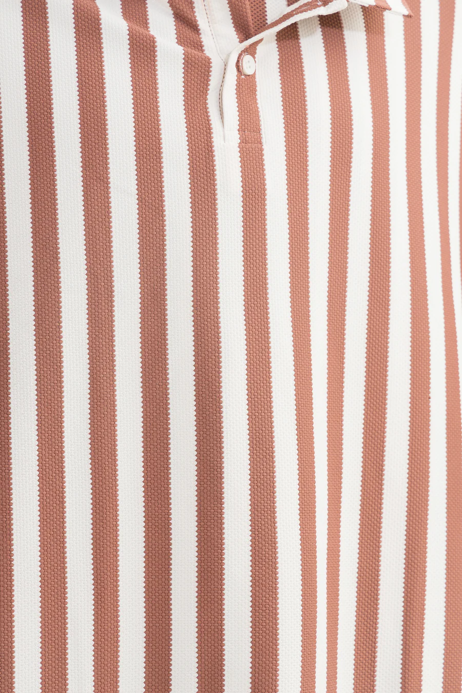 Imperial Rust Striped Off Shoulder Polo T-Shirt - Image 2