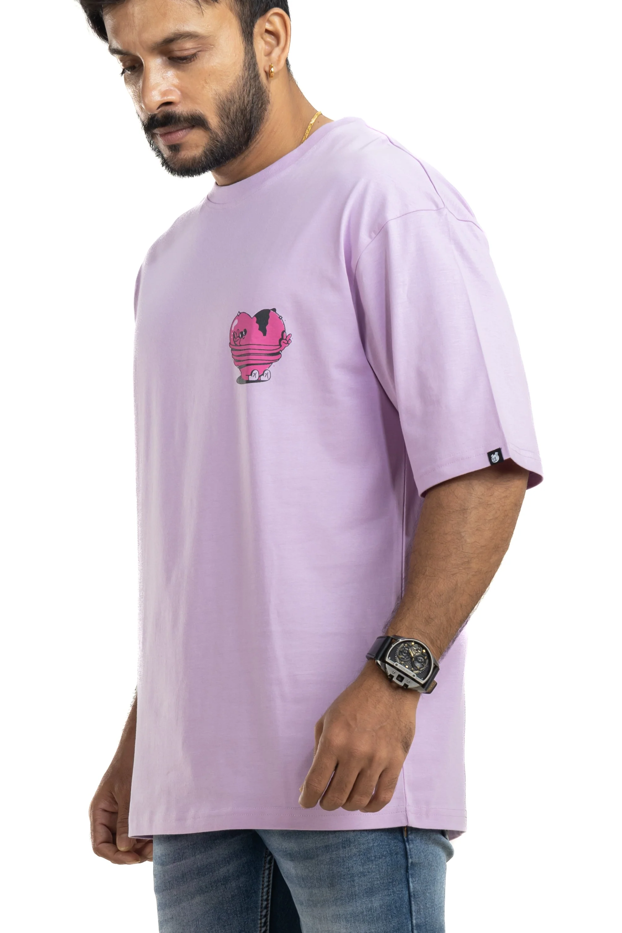 Just Do It Lavender Oversized Printed T-Shirt - Image 6