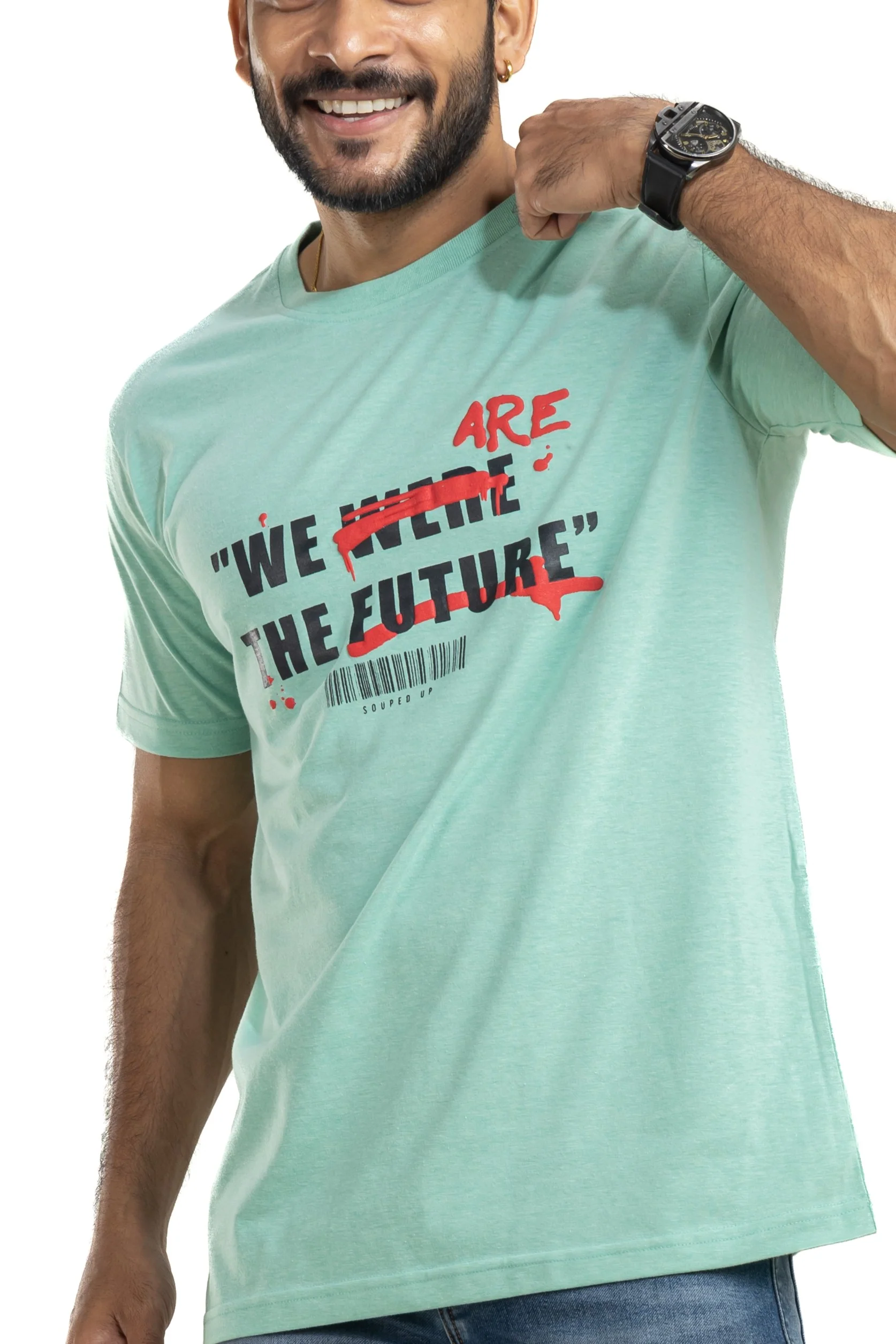 We Are Future Jungle Green Printed T-Shirt - Image 5