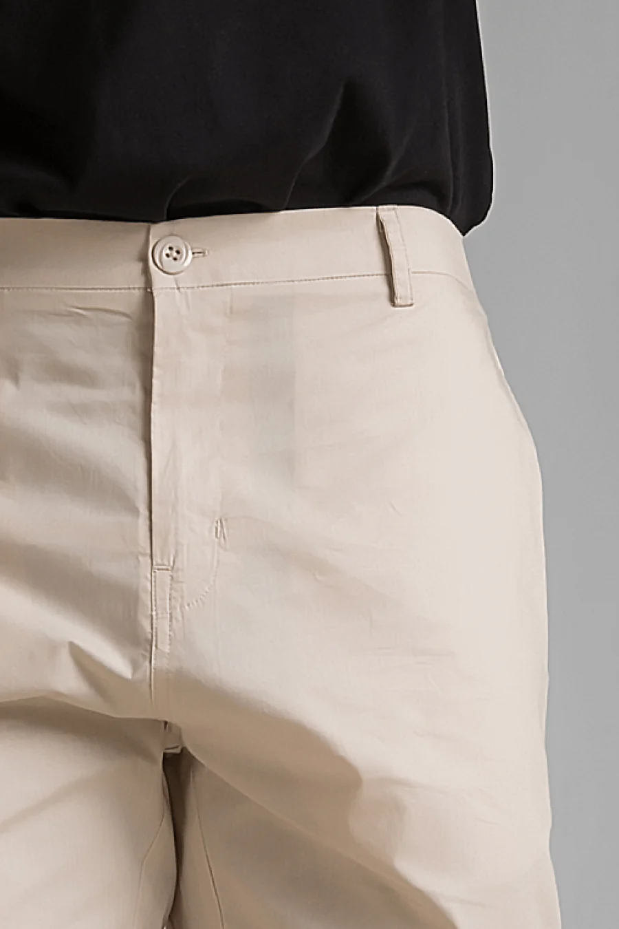 Pure Comfort Ultra-Light Cotton Trouser Pants - Cream - Image 2
