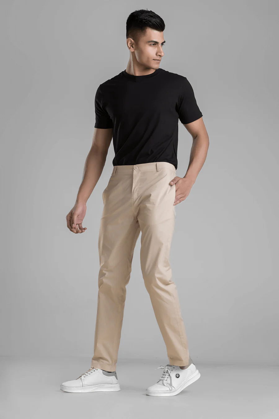 Pure Comfort Ultra-Light Cotton Trouser Pants - Cream - Image 6
