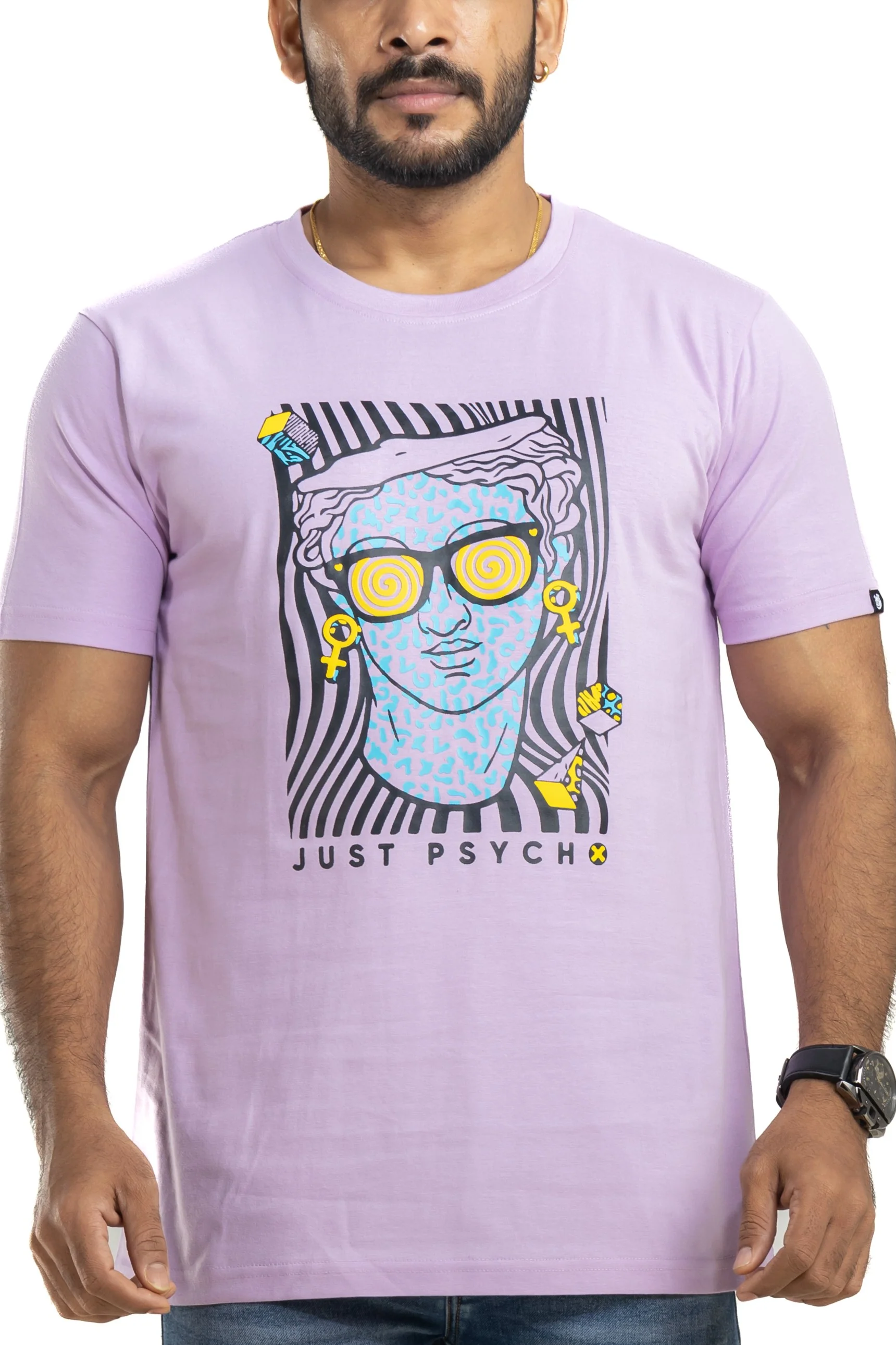 Pyscho Lavender Printed T-Shirt - Image 4
