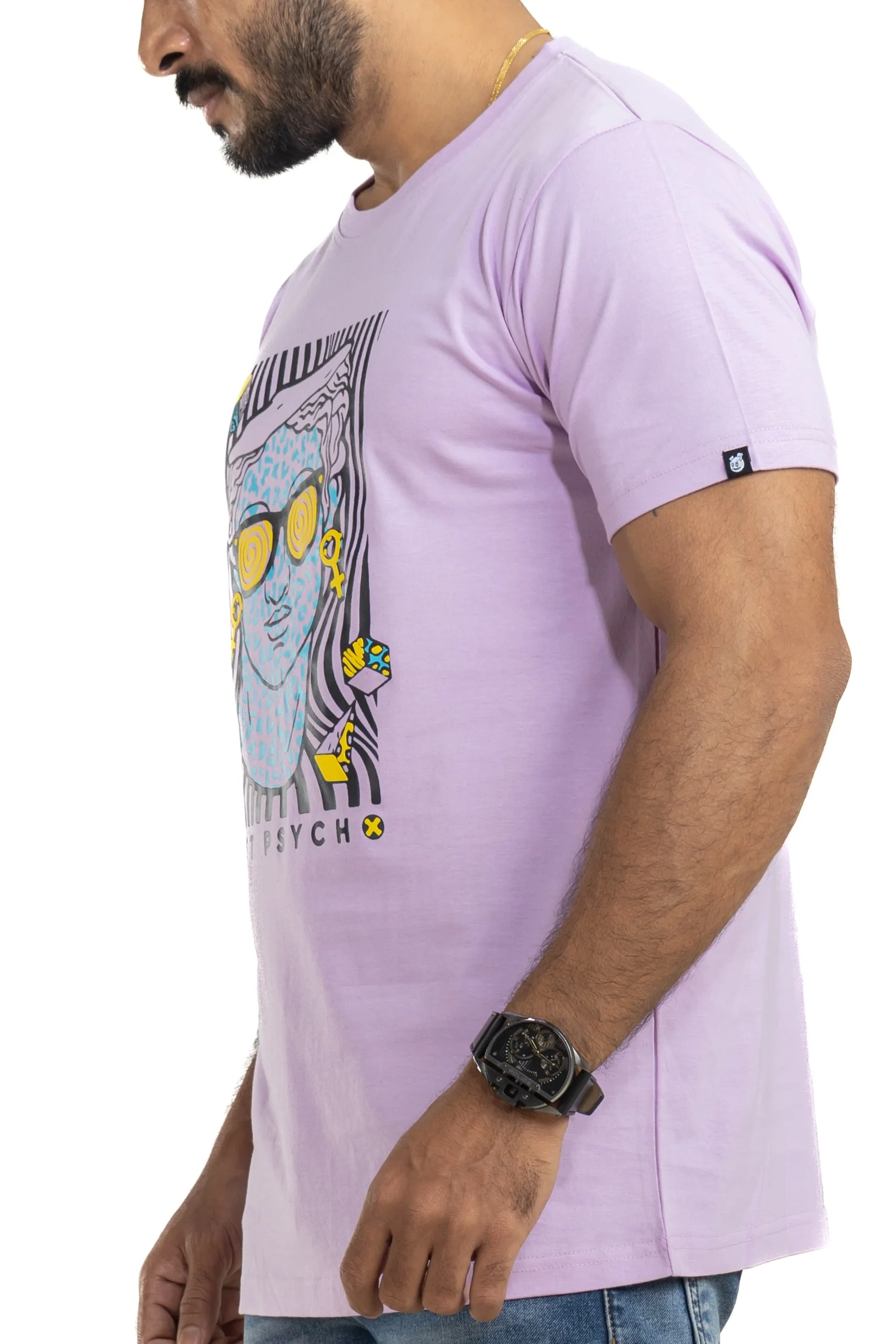Pyscho Lavender Printed T-Shirt - Image 7