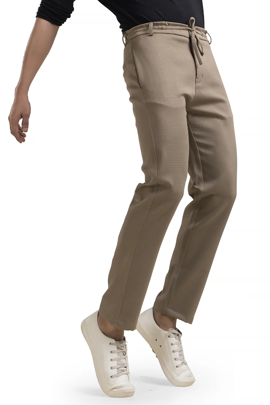 Refined Khaki Linen-Look Trouser Pants - Image 8
