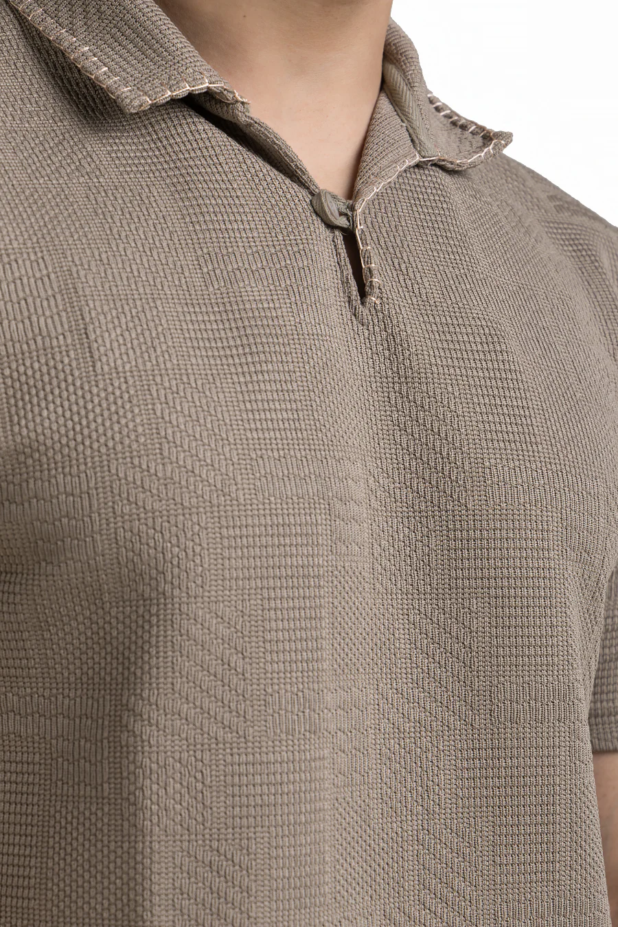 Regalia Khaki Embroidery Polo T-Shirt - Image 2