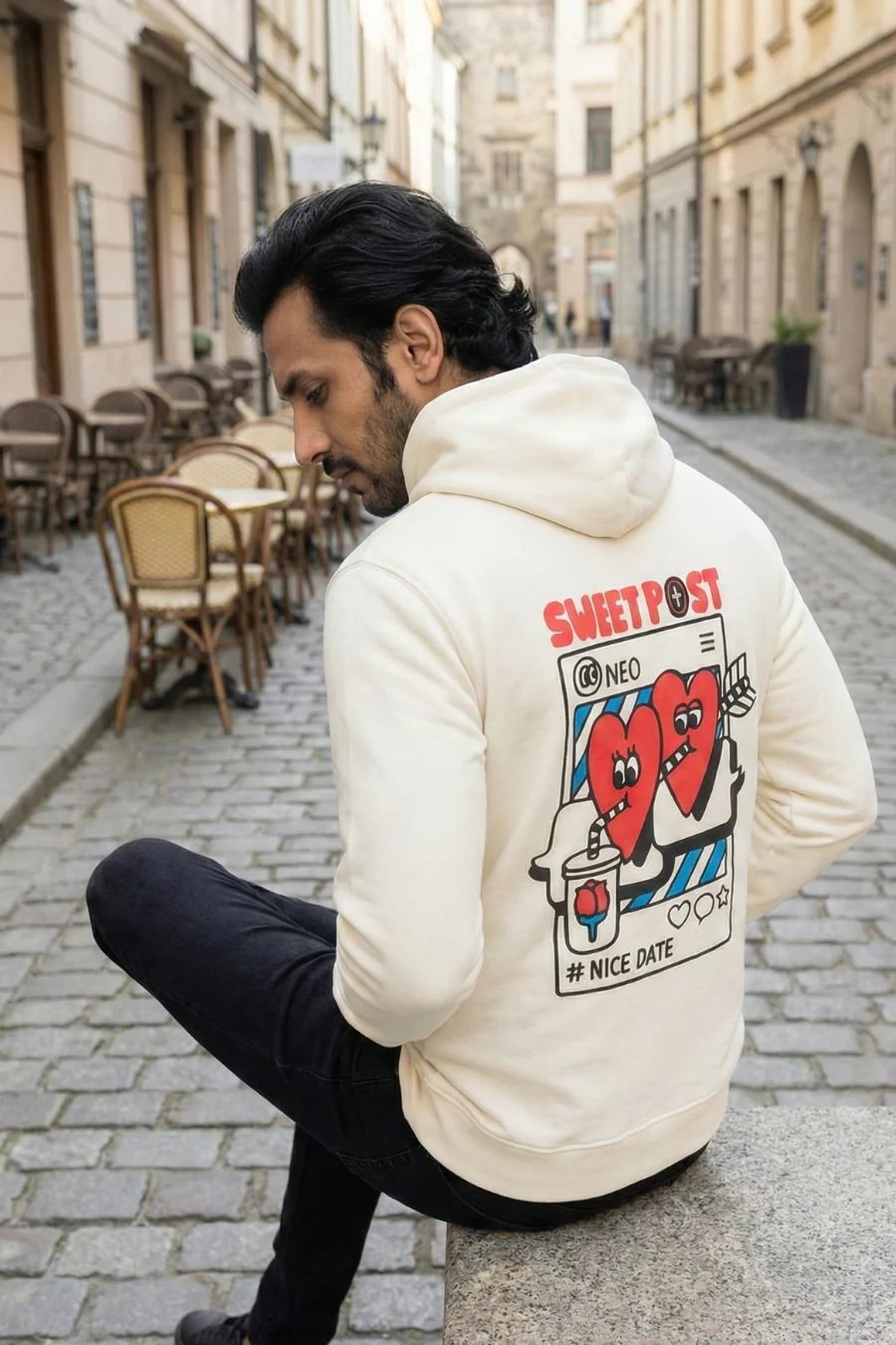 Sweet Date Cannoli Cream Printed Full Sleeves Unisex Hoodie - Image 5