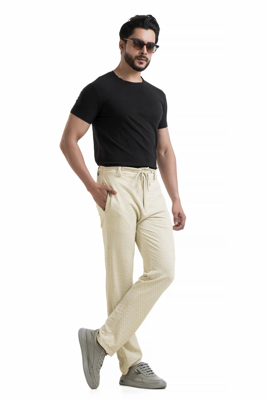 VibeSoft Printed Light Pista Casual Pants - Stretchable Comfort with Pockets - Image 5