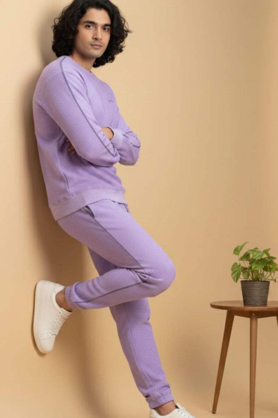 Vogue Verve Lavender Cotton Sweatshirt & Joggers Co-Ord Set - Image 4