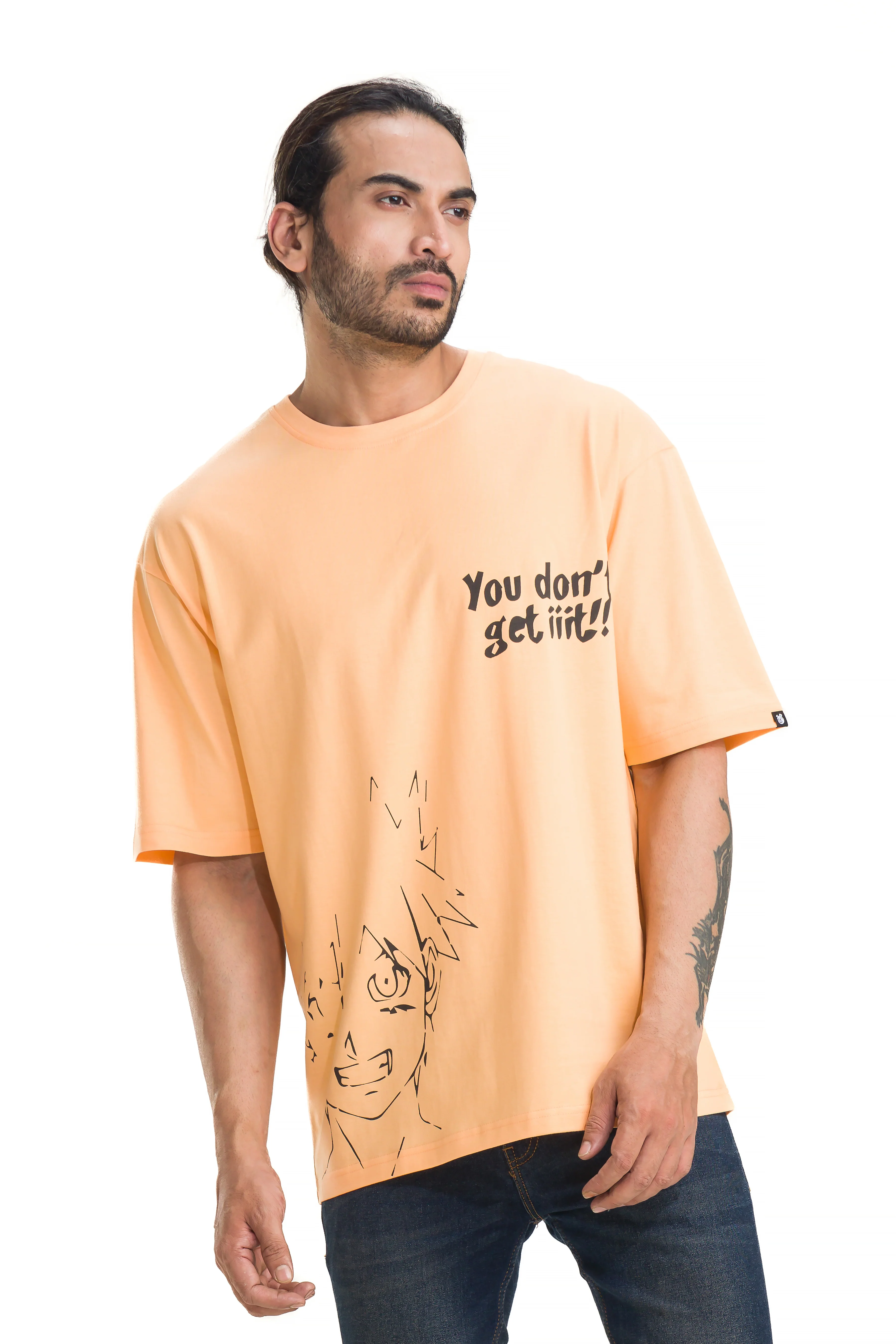You Dont Get It Light Salmon Unisex Oversized Printed T-Shirt - Image 3