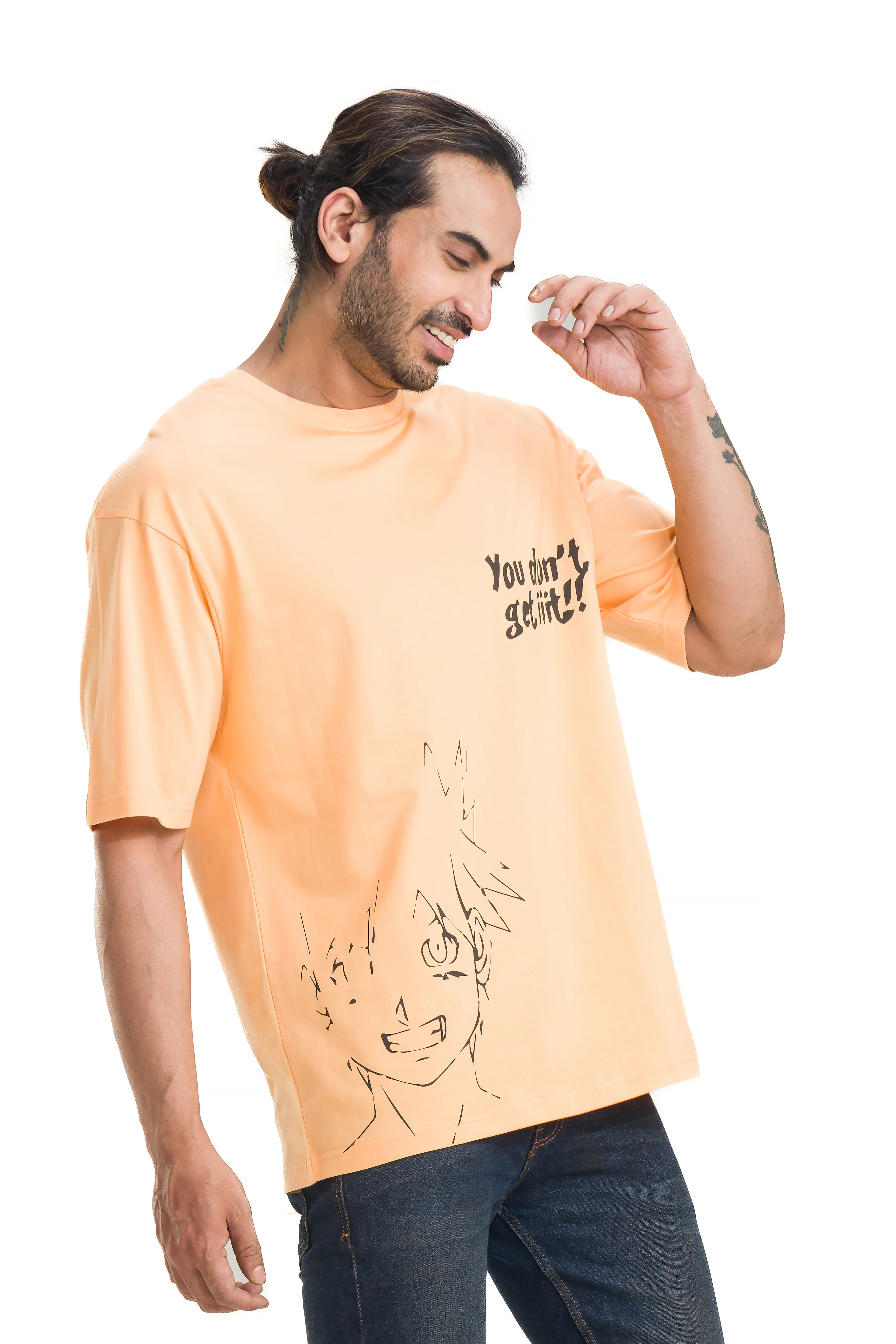 You Dont Get It Light Salmon Unisex Oversized Printed T-Shirt - Image 6